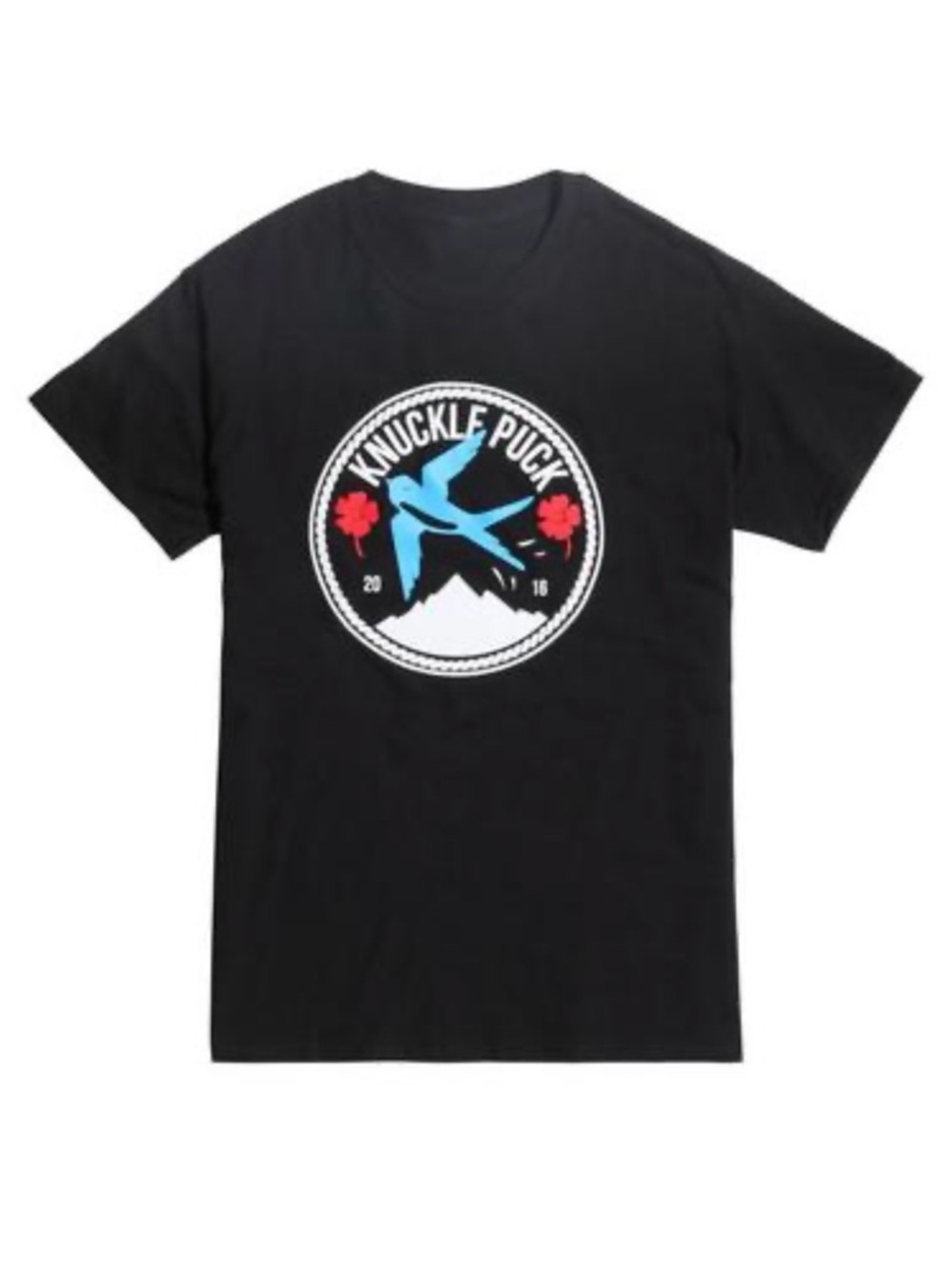 NWT Hot Topic Knucklepuck Blue Jay Music Band Black T-Shirt Mens Size Small